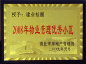 2009年1月6日，商丘桂園榮獲"商丘市物業管理優秀小區"稱號。